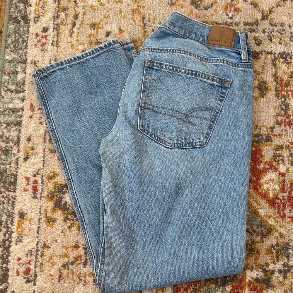 American Eagle Outfitters Light Blue Straight Leg Jeans